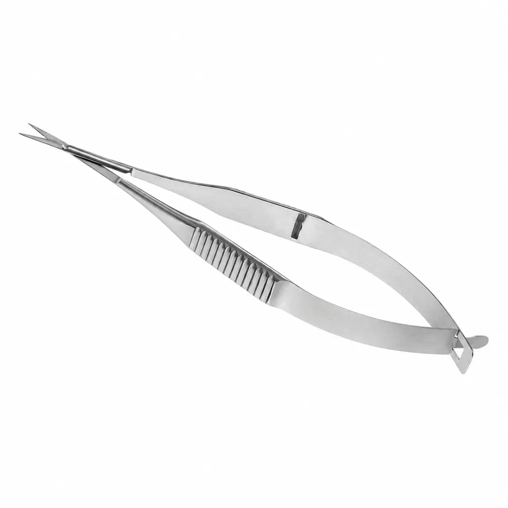 Tesoura Vannas Aço Inox 8 cm Microcirurgia Reta e Curva - ABC