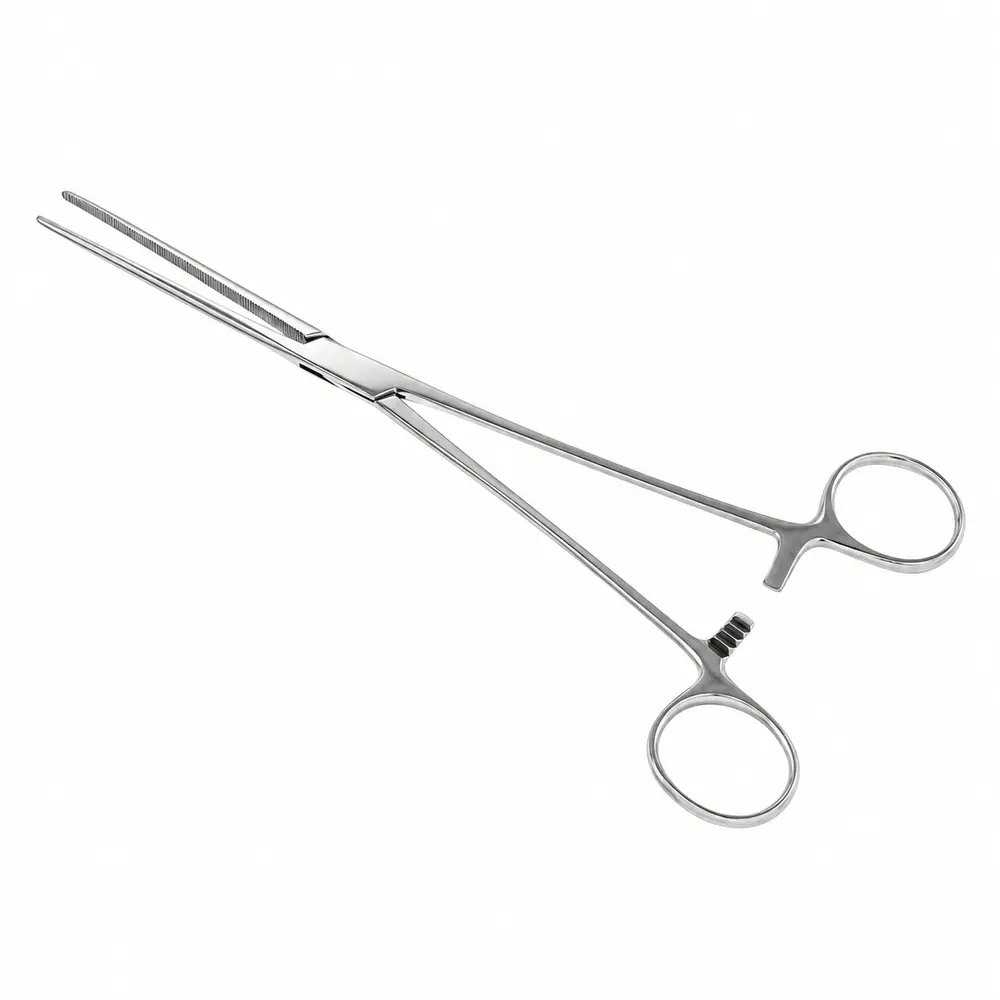 Pinça Crafoord Aço Inox AISI-420 24 cm Reta e Curva para Brônquios
